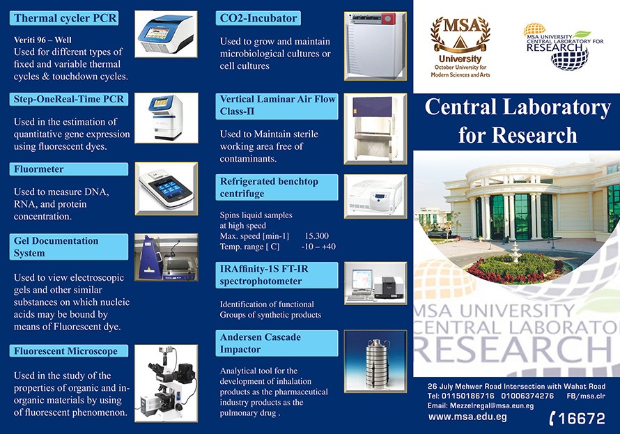 Central Laboratory for Research - Brochure Front Cover