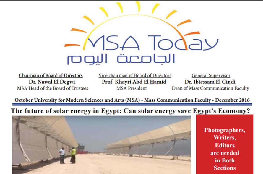MSA Today - Volume 1, Issue 2, Fall 2016