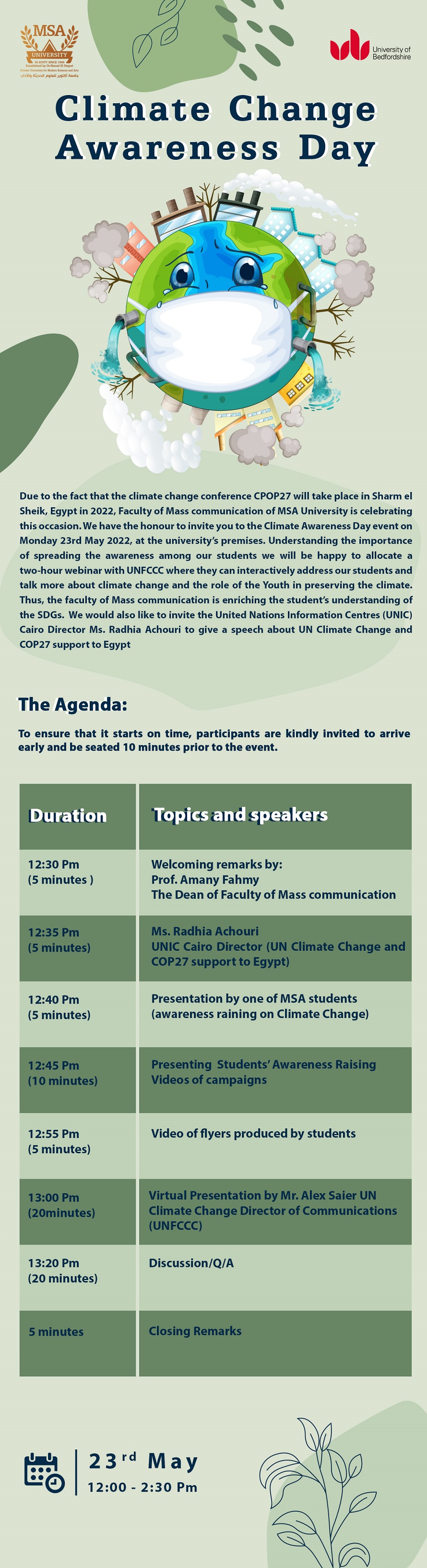 MSA University - Climate Change Agenda 