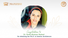 Dr. Sarah Noaman Rashed Earns Ph.D. in Interior Architecture