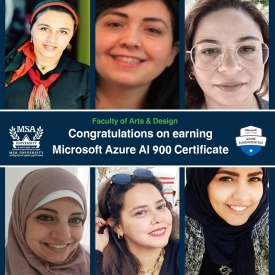 Faculty of Arts &amp; Design Staff members &amp; Students Microsoft Azure 900 AI certification