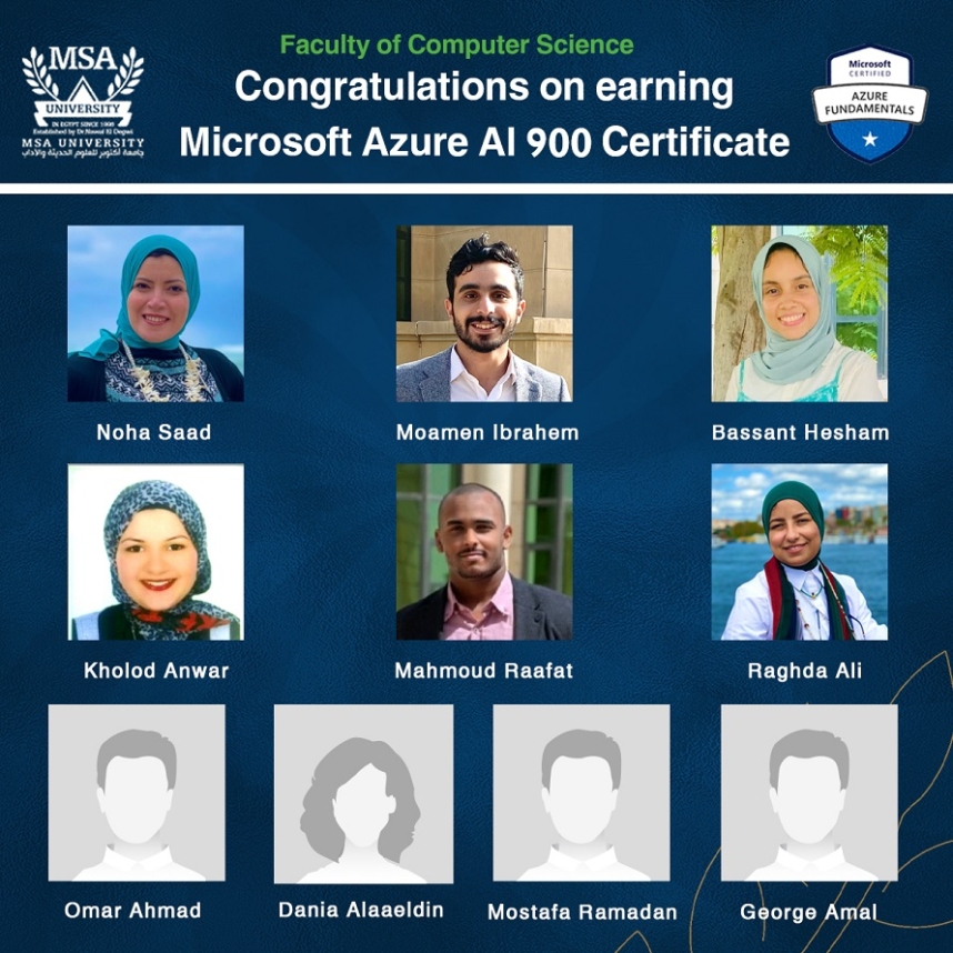Microsoft azure 900 AI certification - Computer Science Staff members & Students