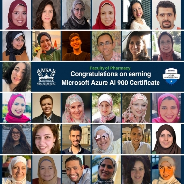 Faculty of Pharmacy Staff members & Students Microsoft Azure 900 AI certification