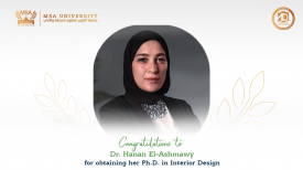 MSA University Congratulates Dr. Hanan El-Ashmawy on Earning Her Ph.D.