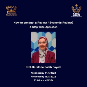 How to conduct a review/systematic review- A step wise approach workshop