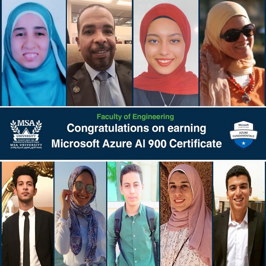 Faculty of Engineering Staff Members & Students – Microsoft Azure 900 AI Certification