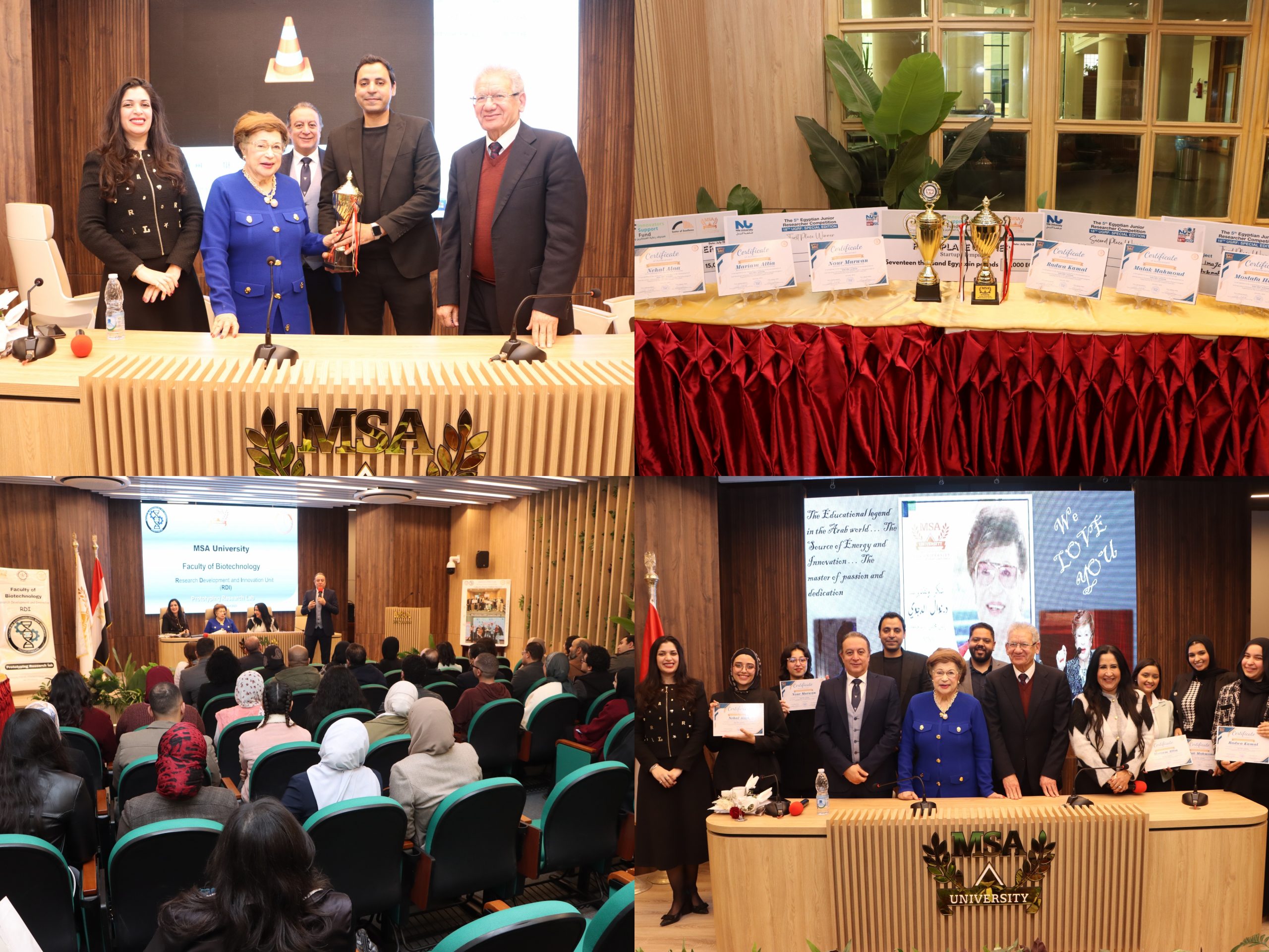 faculty of biotechnology hosts prof dr nawal el degwy on awards ceremony day scaled