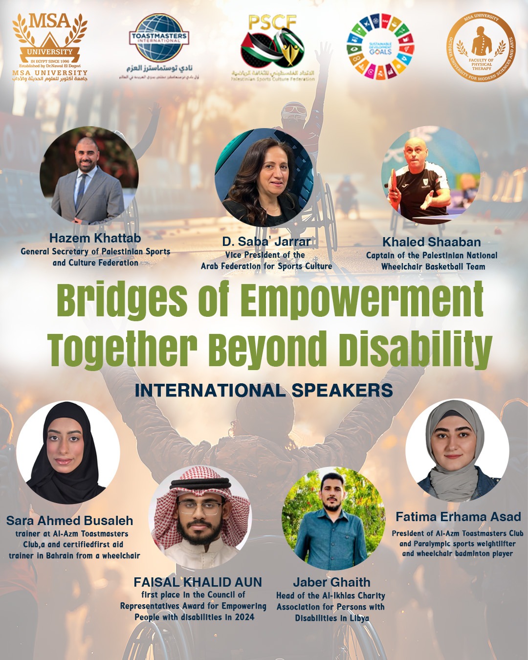 Bridges of Empowerment – Together Beyond Disability international Speakers